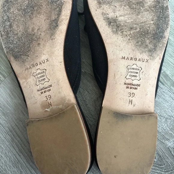 Margaux Black Pointed Flats / Mules - Picture 4 of 4
